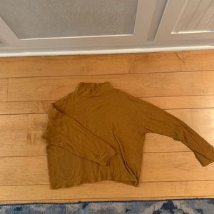 American Eagle Cropped Ribbed Turtleneck Sweater